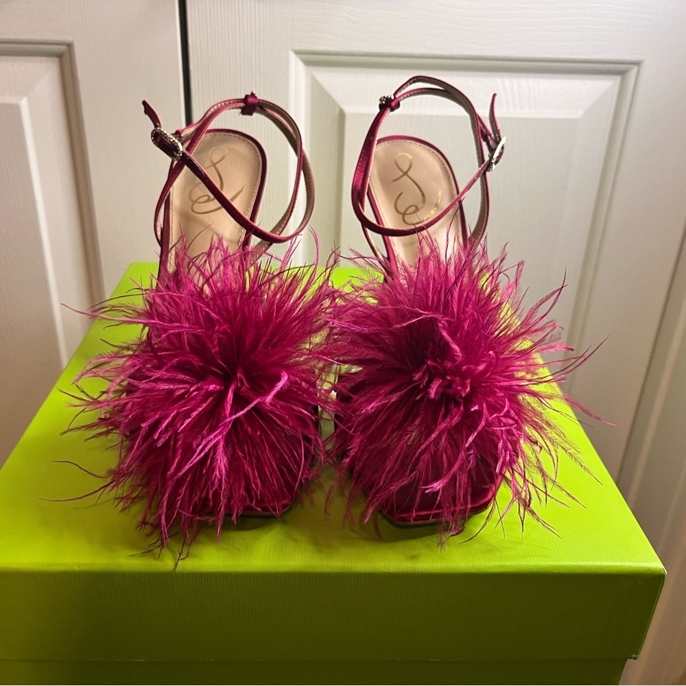 Pink Feathered Heels
